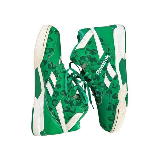 Reebok Reverse Jam Monopoly House Homes Hotels High Tops sz 12 Green White main image 10